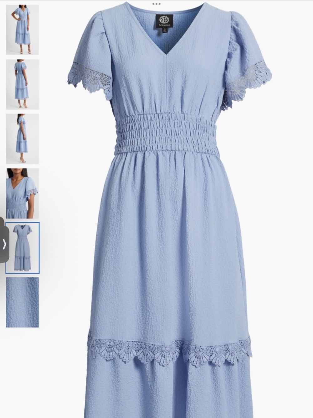 Bobeau Lace Flutter Sleeve Maxi Dress, size XL - Picture 3 of 13